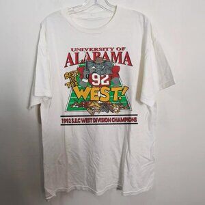 Vintage University Of Alabama T-Shirt 1992 S.E.C West Division Champions Shirt
